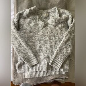 Grey V-Neck Sweater